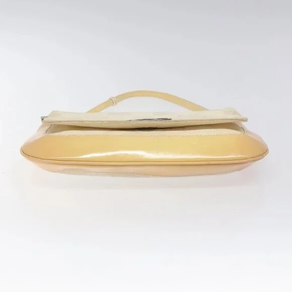 GUCCI GG Canvas Shoulder Bag Beige Silver 001